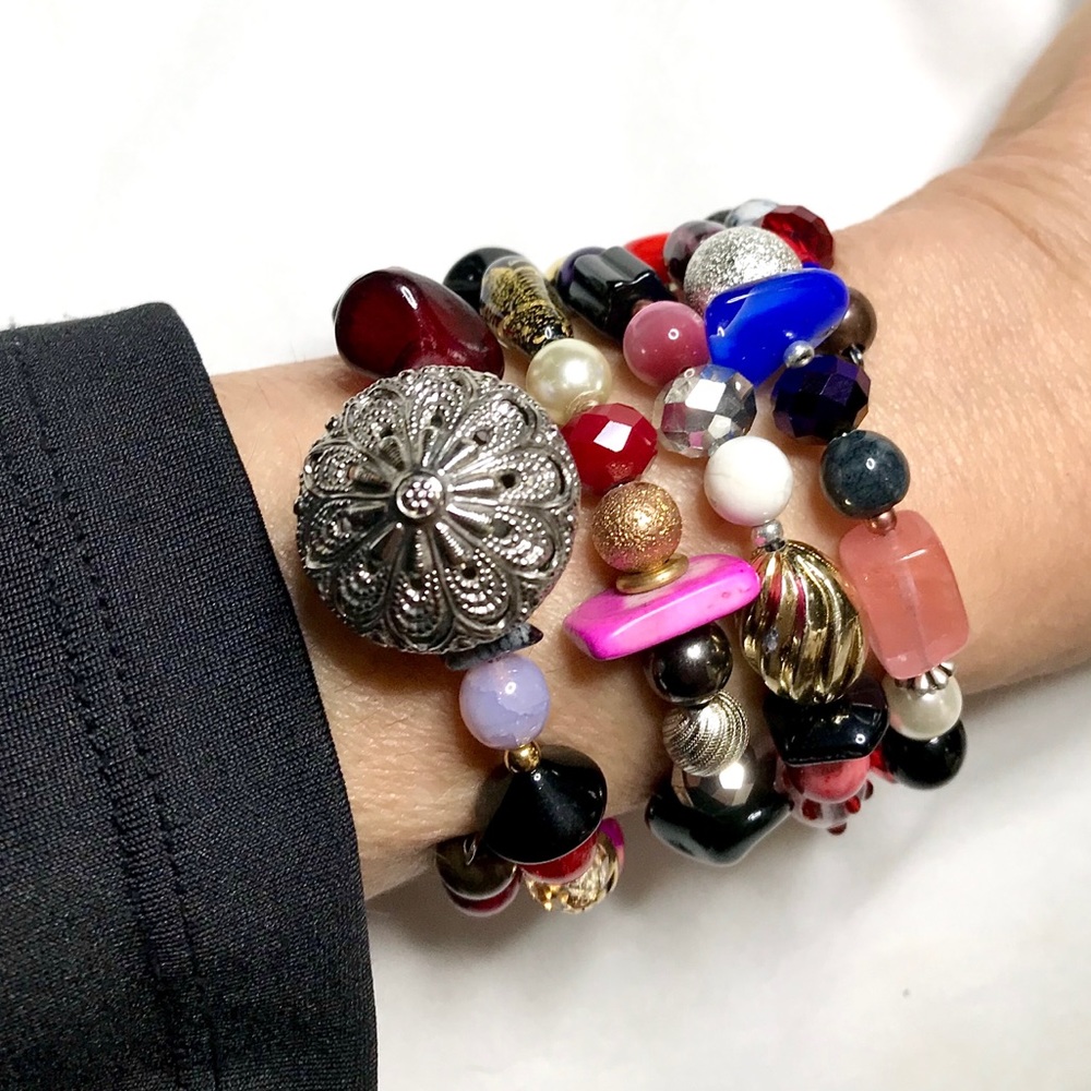 Handmade Bracelet with Vintage and Modern Elements (B58-5H) New Without Tags